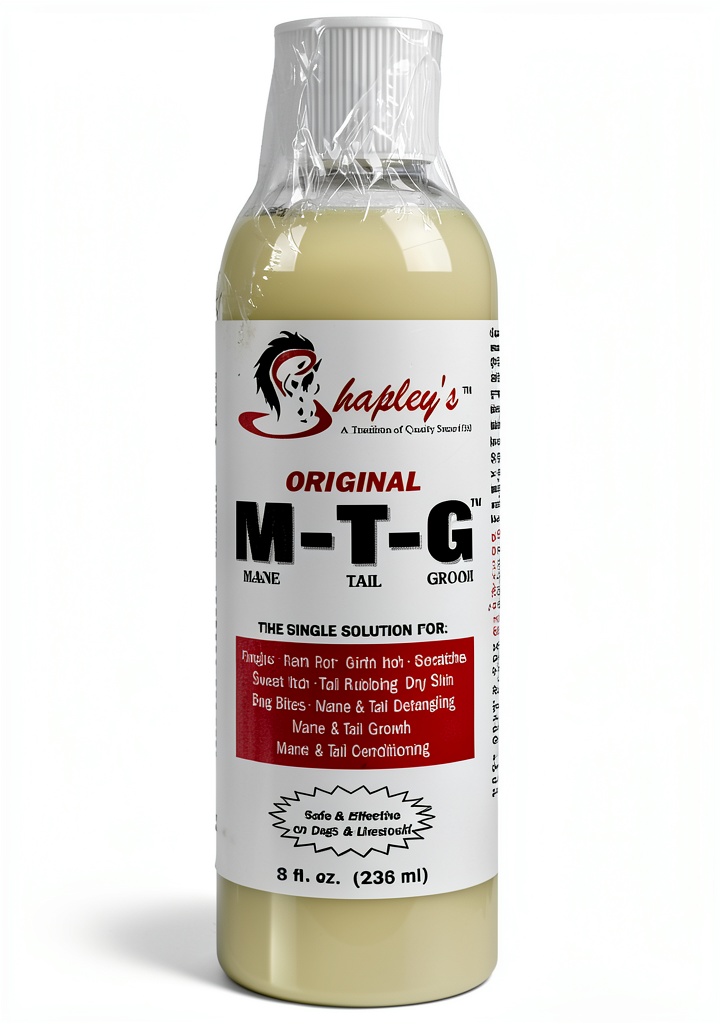 Installing Shapley's MTG8OXDSTSMTG DS Mane Tail and Groom 8 oz on a wooden desk