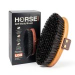 Equine Brush MAXIMILIAN Horse Grooming Brush with Leather Strap-0