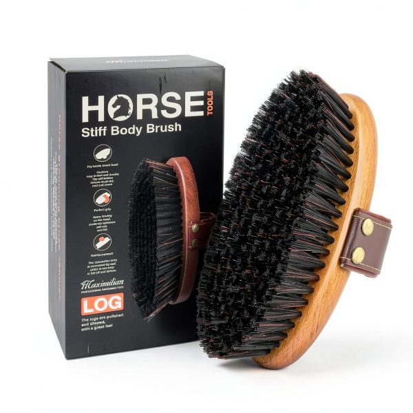 Equine Brush MAXIMILIAN Horse Grooming Brush with Leather Strap-0
