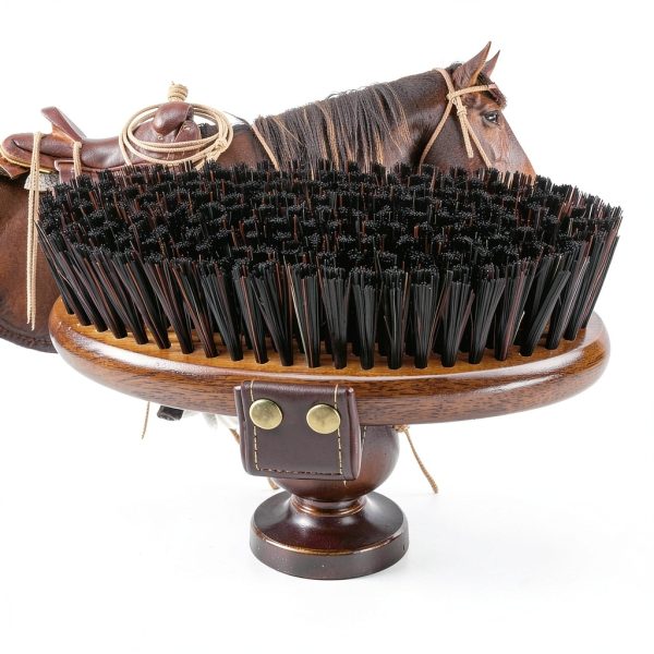 Equine Brush MAXIMILIAN Horse Grooming Brush with Leather Strap-4